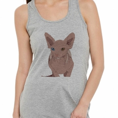 Musculosa Deportiva Gato Sphynx Dibujo Painting - comprar online