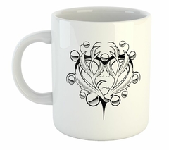 Taza Tattoo Hojas Forma De Corazon