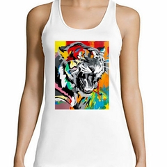 Musculosa Deportiva Tigre Dibujo Colores Pop Art - comprar online