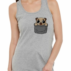 Musculosa Deportiva Pug Chiquito En El Bolsillo - comprar online