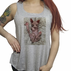 Musculosa Gato Sphynx Bebe Descansando