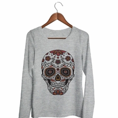 Remera Manga Larga Calavera Mexicana Skull M5 - comprar online