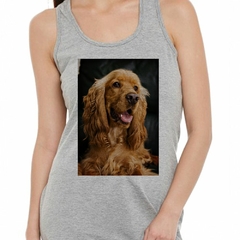 Musculosa Deportiva Perro Cocker Sacando La Lengua - comprar online