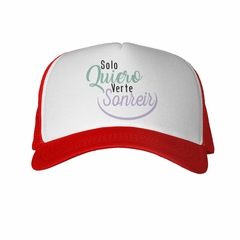 Gorra Solo Quiero Verte Sonreir Smile Happy en internet