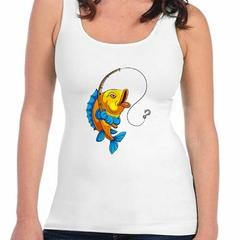 Musculosa Deportiva Pez Pescando Caña Anzuelo - comprar online