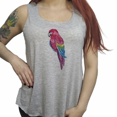 Musculosa Pajaro Colores Loro Dibujo Art