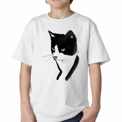 Remera Gato Negro Y Blanco Painting