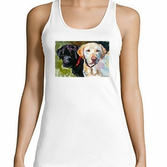 Musculosa Deportiva Perros Labradores Pintura Arte