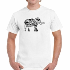 Remera Elefante Dibujo Lineas Vector M3