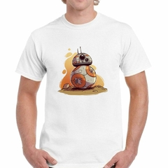 Imagen de Remera Robot Galaxia Planeta Naranja