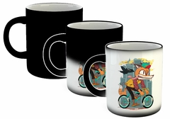 Taza Bike Zorro En Bicicleta Dibujo Art en internet