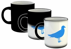 Taza Gaviota Silueta Vector Art en internet