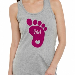 Musculosa Deportiva Huella Rosa Bebe Niña - comprar online