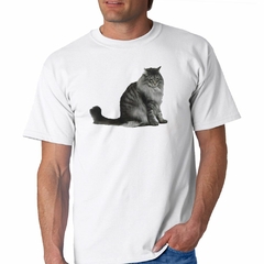 Remera Gato Siberiano Sentado en internet