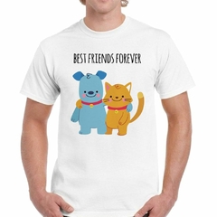 Remera Best Friends Perro Y Gato - tienda online