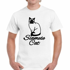 Remera Gato Siames Silueta Vector - comprar online