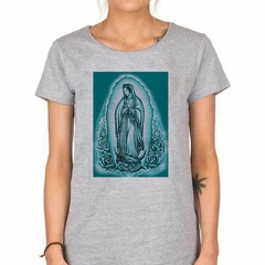 Remera Virgen De Guadalupe Turquesa Religion