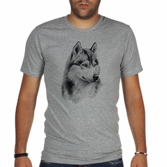 Remera Husky Siberiano Dibujo Art - comprar online