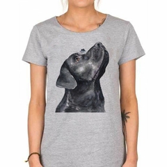 Remera Perro Labrador Chocolate Pintura - TiendaCubik