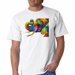 Remera Elefante Colores Estilo Watercolor