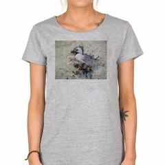 Remera Gaviota Dibujo Pintura Colores Watercolor - TiendaCubik