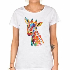 Remera Jirafa Dibujo Watercolor Art - TiendaCubik