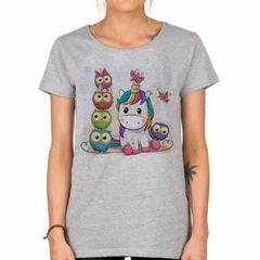 Remera Owl Buho Lechuza Pony Unicornio Dibujo