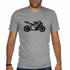 Remera Moto Velocidad Silueta Negra en internet