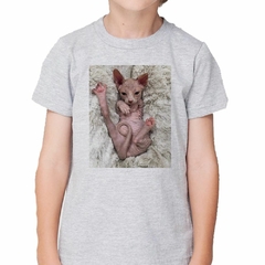 Remera Gato Sphynx Bebe Descansando - tienda online