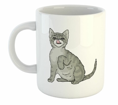 Taza Gato Dibujo Vector Art