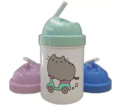 Cantimplora Gato Moto Caricatura Dibujito Gris
