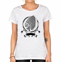 Remera Feathers Calavera Plumas - TiendaCubik