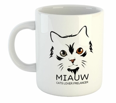 Taza Cats Lover Freelancer Miau Gatos Love