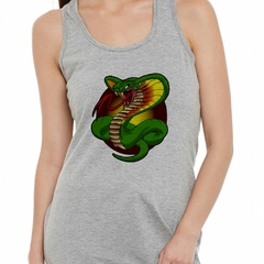 Musculosa Deportiva Cobra Serpiente Animal Verde Reptil