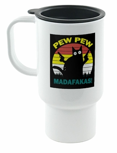 Jarro Termico Pew Pew Madafakas Cat Gato Arma