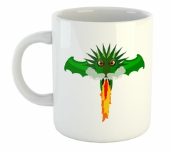 Taza Dragon Head Breathing Fire Fuego