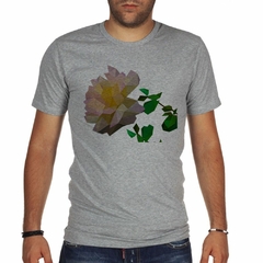 Remera Drawing Flower Origami Art Verde - tienda online