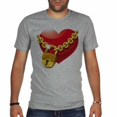 Remera Lock Heart Red Candado Corazon Diseño - comprar online