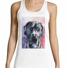 Musculosa Deportiva Perro Gran Danes Pintura Art