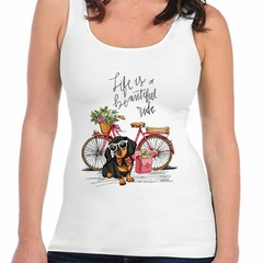 Musculosa Deportiva Life Is A Beautifull Ride Perro Bici - comprar online