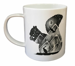 Taza Ardilla Art Dibuj Blanc Y Negr Extrellas - tienda online