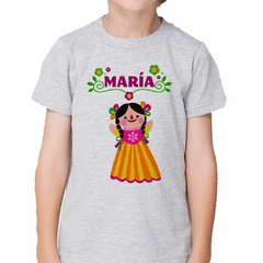 Remera Muñeca De Trapo Maria Mexico Colors