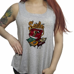 Musculosa Frase Smile Camara Foto