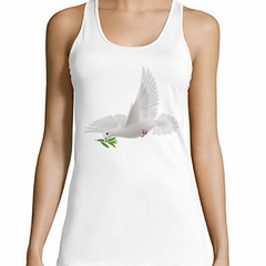 Musculosa Deportiva Paloma De La Paz Dove Peace Blanca White