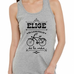 Musculosa Deportiva Elige El Lado Feliz De La Vida - comprar online