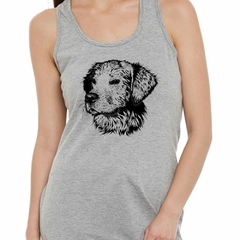 Musculosa Deportiva Perro Silueta Vector - comprar online