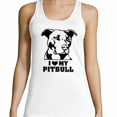 Musculosa Deportiva Pitbull Love Cara Vector - comprar online