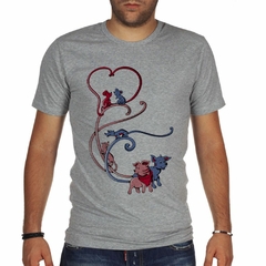 Remera Dibujo Varios Animales Corazon Love - tienda online