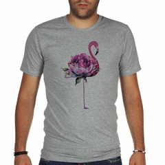 Imagen de Remera Flamingo Ave Watercolor Flor Art