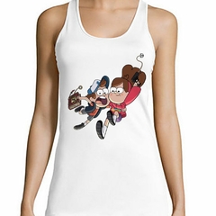 Musculosa Deportiva Gravity Falls Dipper Anda Mabel Dibujo